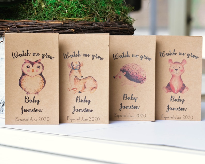 Baby Shower Favor Woodland Seed Packs Baby Gift Kids Birthday Etsy Canada