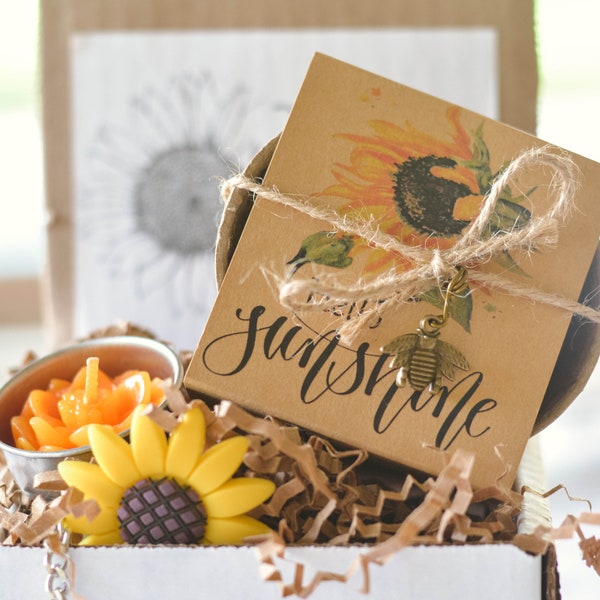 Sunshine Gift Box, Sunflower Care Package, Sunflower Seed Kit, Birthday Gift, Thinking of You, Get Well Gift, Thank You Gift, PERSONALIZABLE