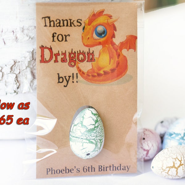 Dragon party favors, kids birthday favor, birthday party, dragon party, birthday dinosaur eggs, grow your dinosaur