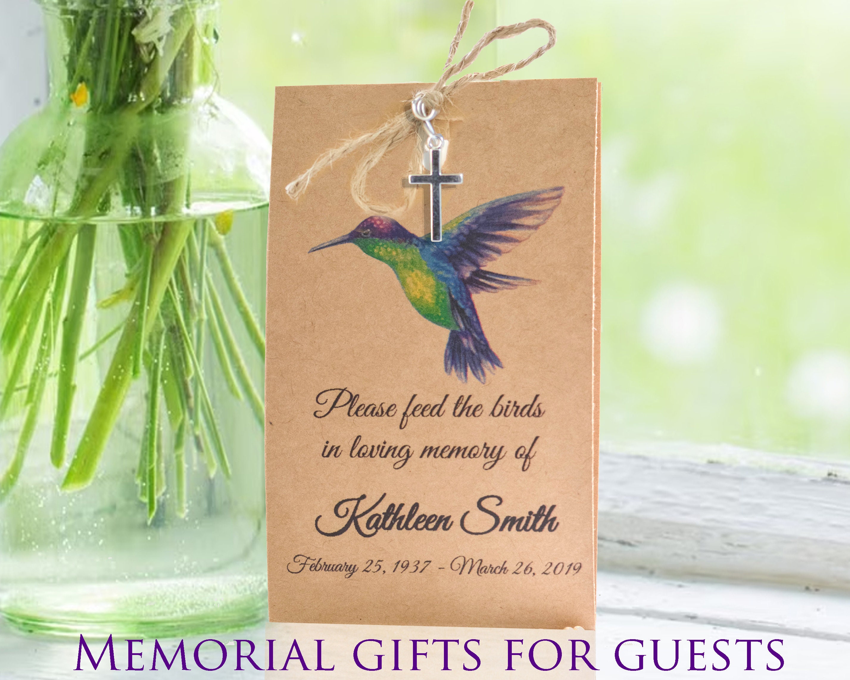 Celebration of Life Ideas Memory Table Sign Feathers