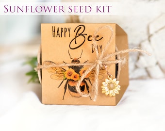 Honey Bee Sunflower seed kit Party Favor, Happy Bee-Day favor, Birthday Party favor, Any year, Eco Friendly, 1st Bee Day, Bee Day Birthday