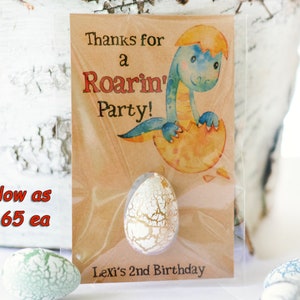 Dinosaur party favors, dino party favor, Birthday favors, dinosaur egg favors, hatch dinosaur eggs, personalized party favor