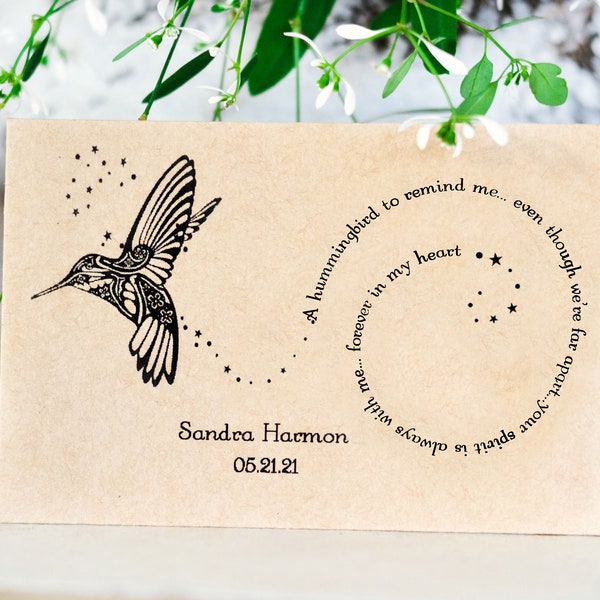 Hummingbird Memorial Seed pack, Funeral Favor, Wildflower seed pack, Celebration of Life, Sympathy Gift, Personalized Memorial Keepsake