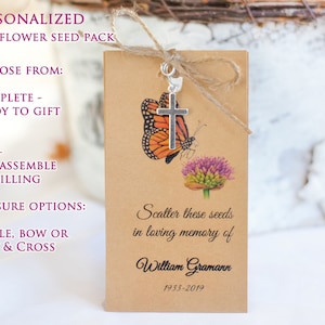 Butterfly Memorial Gift, Memorial Seed Pack, Funeral Favor, Celebration Of Life, Sympathy Gift, Personalized Keepsake, Wildflower Seeds 0001