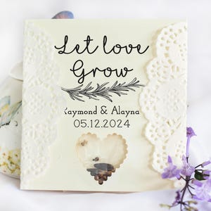 Let Love Grow Wedding Favor, Wedding Seed Packet Favors, Wildflower Seed Packets, Bridal Shower Favor, Personalized Wedding Favor, 0071