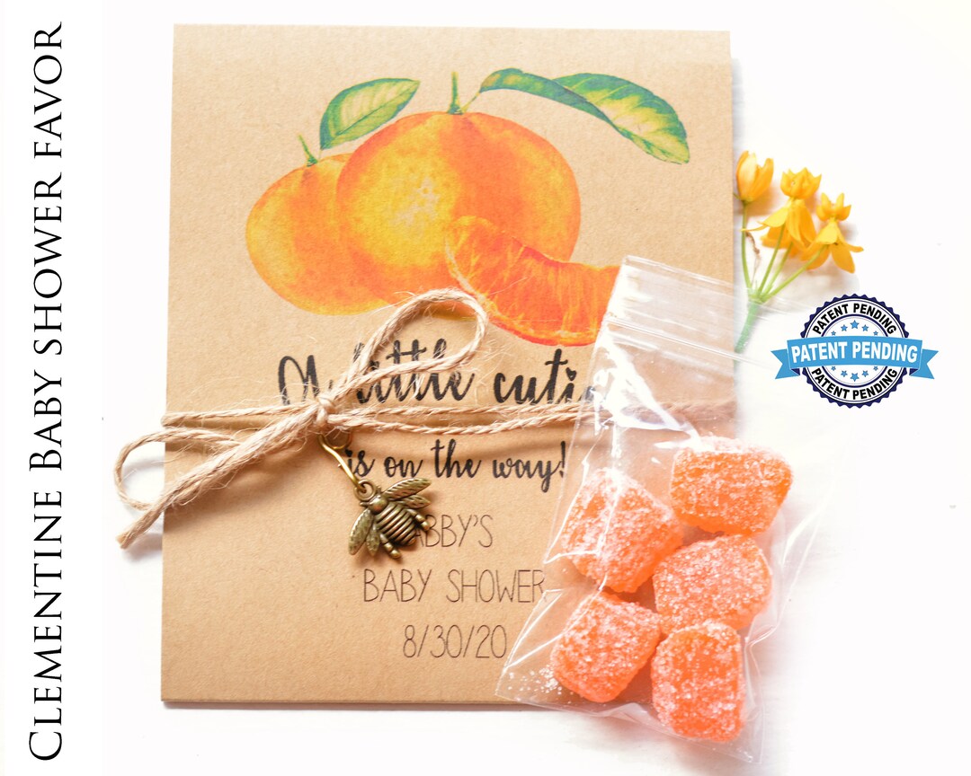 Little Cutie, Baby Shower Favors, Orange Baby Shower, Gender Neutral Baby, Baby Sprinkle