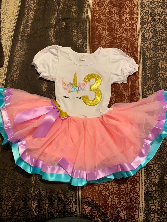 unicorn dress for 3 year old