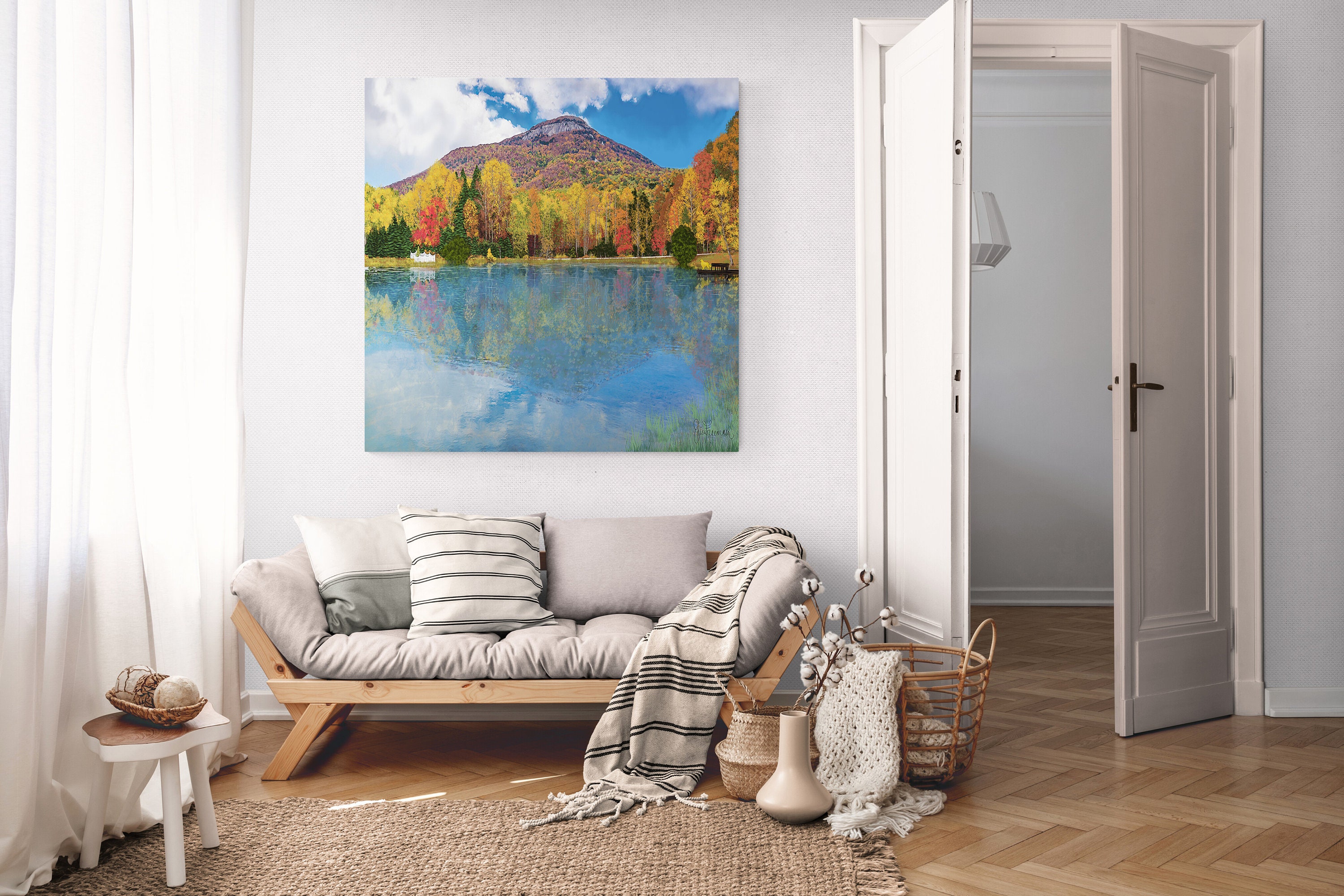 Mount Yonah Autumn Reflections, Wall Art Digital Download Print