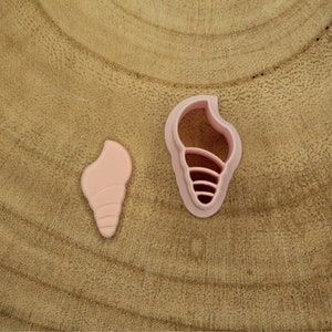Seashell cookie cutter for polymer clay