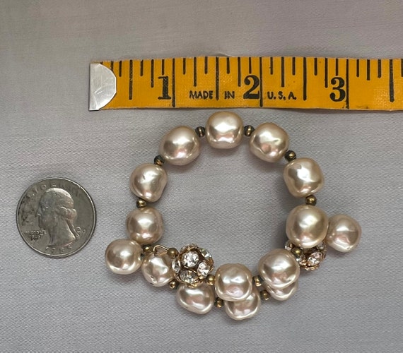 Miriam Haskell Baroque Pearl Memory Wrap Bracelet - image 3