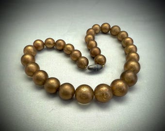 Mid Century Graduated Lucite Bead Statement Necklace
