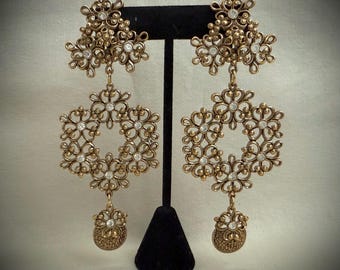 Barrera For Avon Massive Statement Clip On Earrings