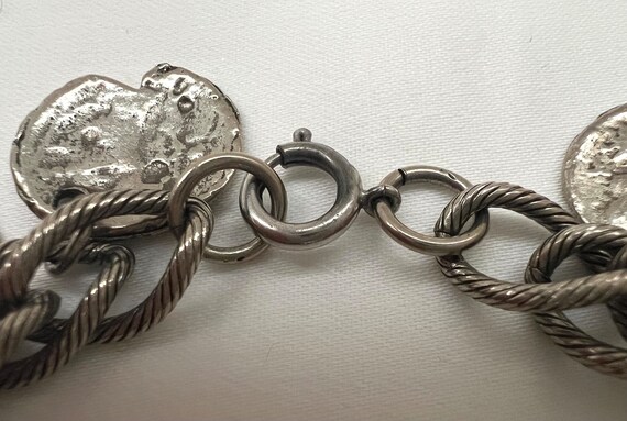 Vintage Roman Coin Charm Bracelet - image 3