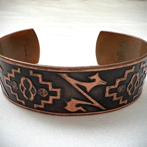 Southwest Copper Cuff Bracelet by Wheeler Mfg Co