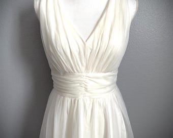 1960’s Shadowline Chiffon Nightgown M