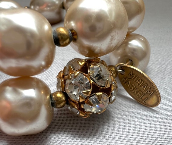 Miriam Haskell Baroque Pearl Memory Wrap Bracelet - image 2