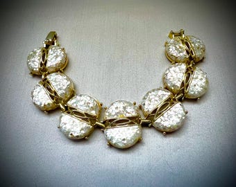 1950’s Confetti Lucite Station Link Bracelet