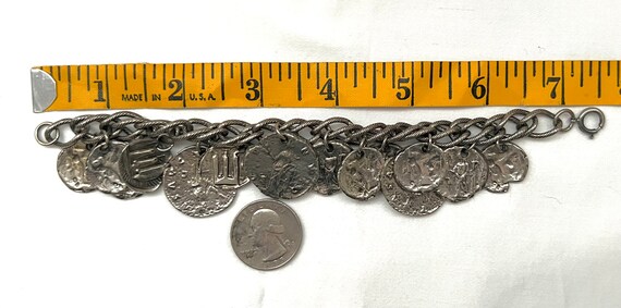 Vintage Roman Coin Charm Bracelet - image 4