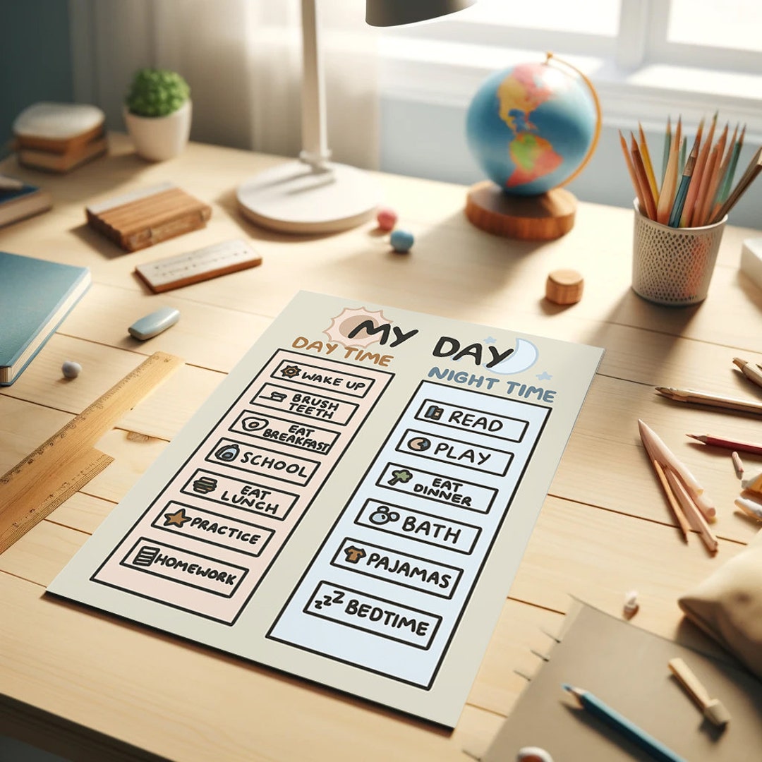 Kids Daily Routine | Customizable | Printable | Digital Download - Etsy