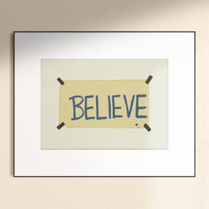 Wall Art | Soccer Show | Believe | Digital Download | Modern, Boho, Neutral, Richmond, Believe
