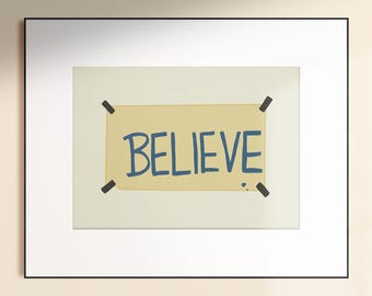 Wall Art | Soccer Show | Believe | Digital Download | Modern, Boho, Neutral, Richmond, Believe
