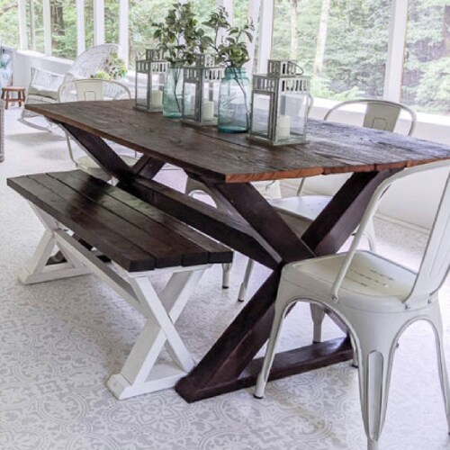 Diy Farmhouse Table Plans Printable Pdf Woodworking Diy Farmhouse Table Plans Printable Pdf, Dining Table Plans Pdf