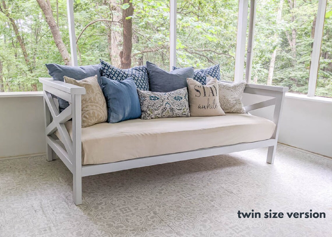 DIY Full Size Daybed Printable PDF Woodworking Plans Build Etsy UK