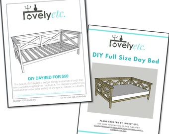 DIY Daybed Bundle - Twin AND Full Size Daybed Printable PDF Woodworking Plans