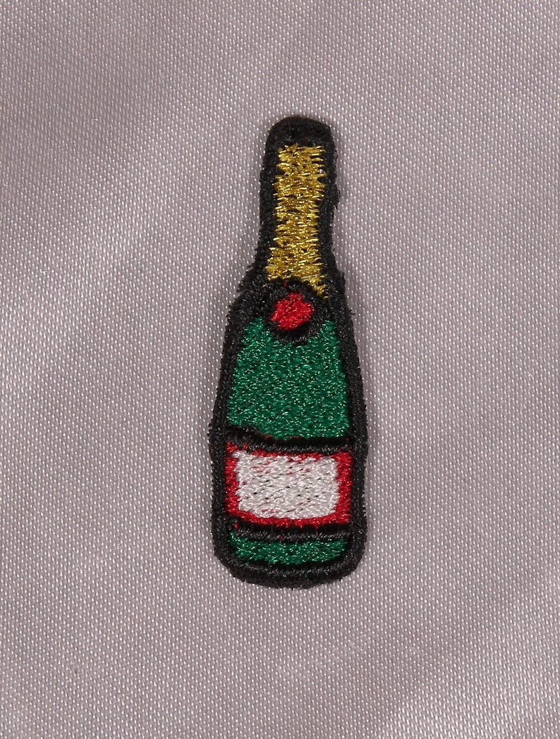 Green Happy 50th Birthday champagne Bottle Label celebrazione regalo per donne e uomini.