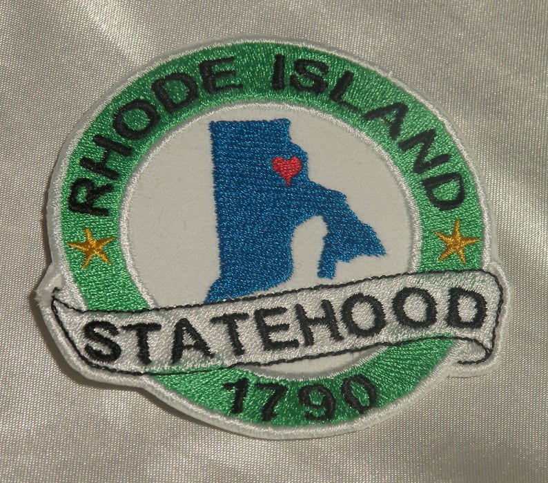 Embroidered Rhode Island State Pride Statehood RI Souvenir Patch Iron On Sew USA