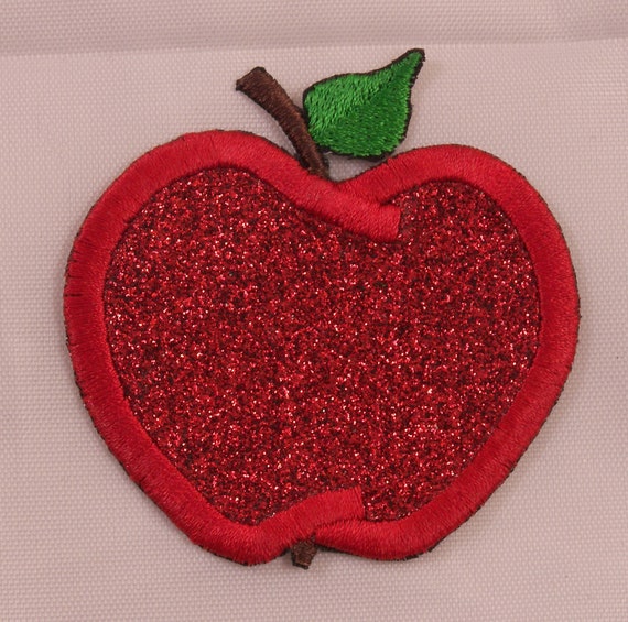 Bright Red Heart Iron On Applique Patch 2.50 Inch Wide