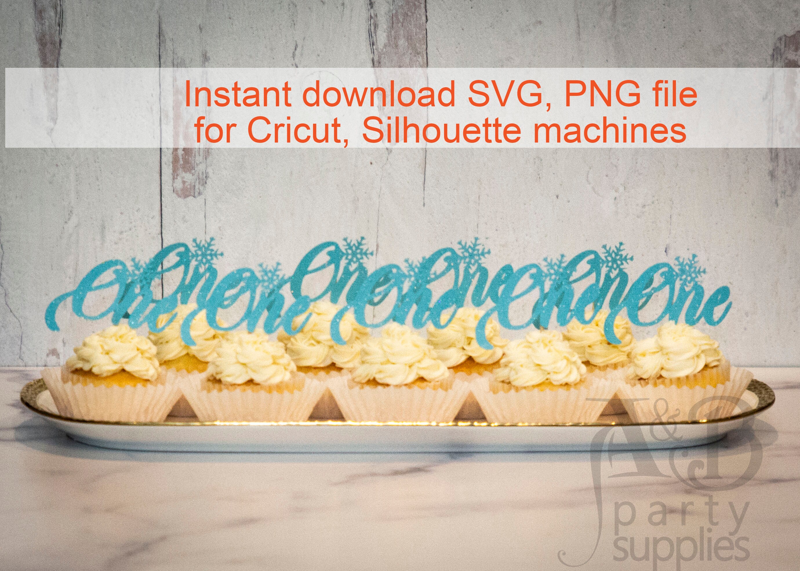 Download Winter Onederland SVG PNG file digital download cake/cupcake | Etsy