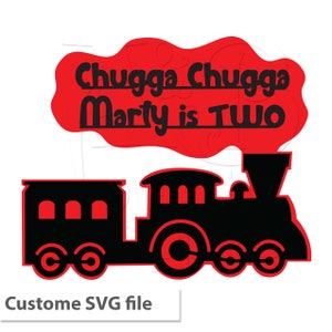 custom TRAIN cake/cupcake TOPPER, personalized train svg, steam engine train cut out file, digital download  svg png for silhouette/cricut