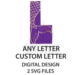 Custom Letter Design, fichier numérique pour cricut, machine artisanale de découpe de silhouette, conception d’initiales personnalisées, fer sur le nom SVG PNG fichier