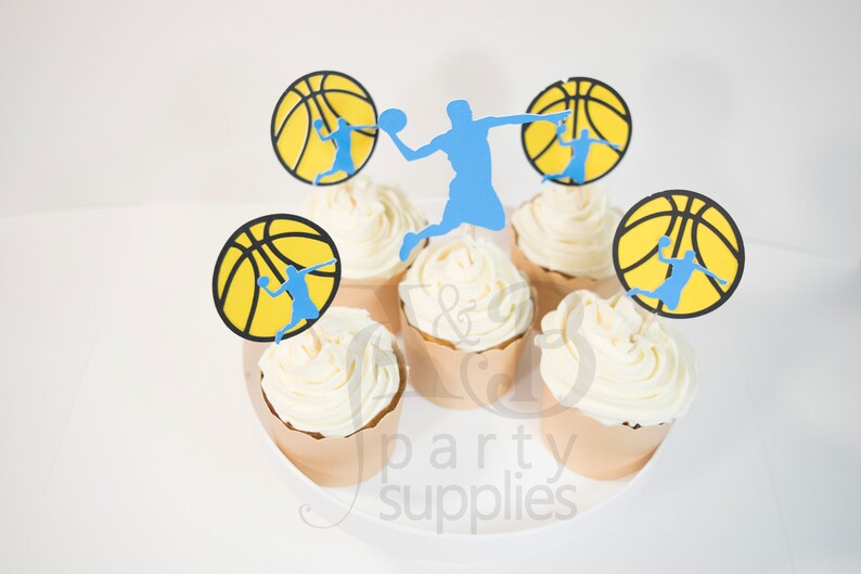 Basketball Theme Party sport party decor Basketball party Decor Basketball Party Favors Basketball Cupcake Toppers Ball Cupcake Toppers