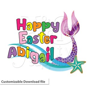 CUSTOM Ostern MERMAID Sublimation Design, digitaler Download, Meerjungfrau Sublimation Dateien, Ostern Eisen auf Transfers, Ostern Meerjungfrau Aufkleber