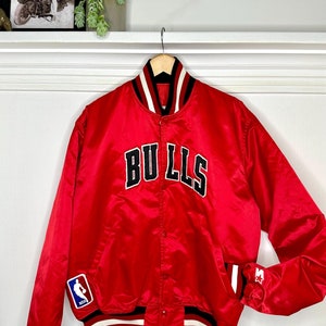Vintage Chicago &quot;BULLS&quot; Satin - Starterjacke - Made in USA - Größe XL