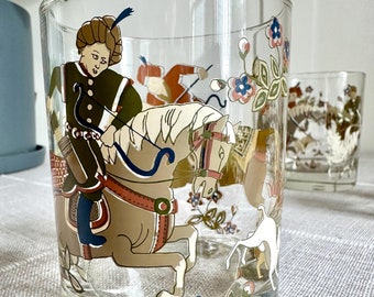 1960s MCM Cera Lowball Ottoman Empire Hunting Glasses, Set of 4
