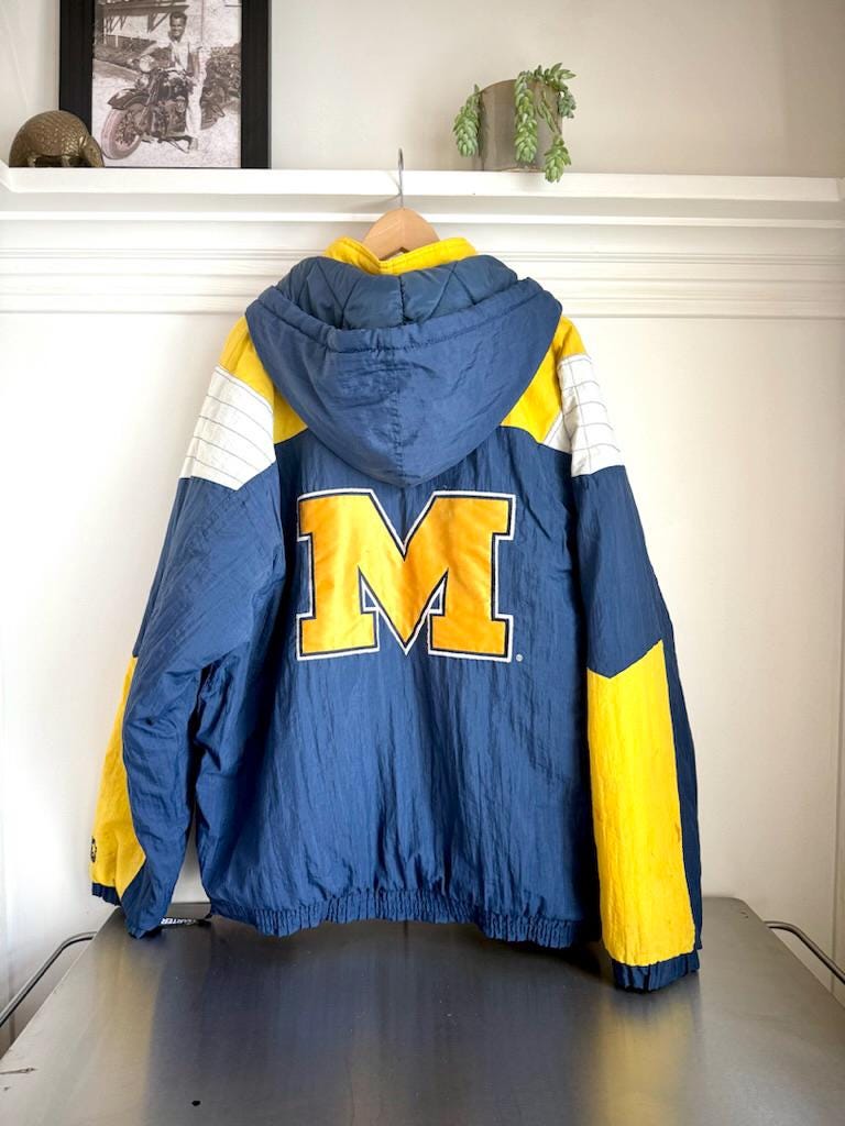 Vintage Michigan 1/2 Zip Anorak Pullover Starter Jacket - XL