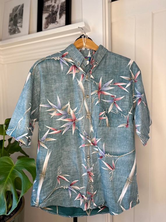 1980s Hawaii Blue Button Down, Made in the USA