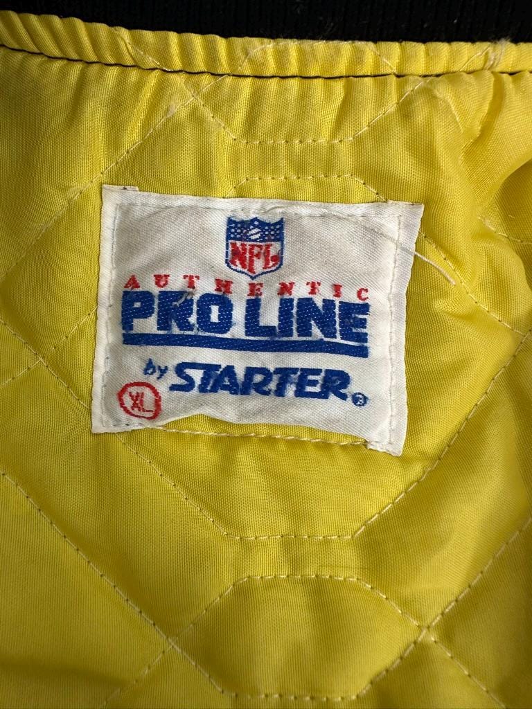 Vintage Pittsburgh Steelers Starter Pro Line Satin Bomber Jacket