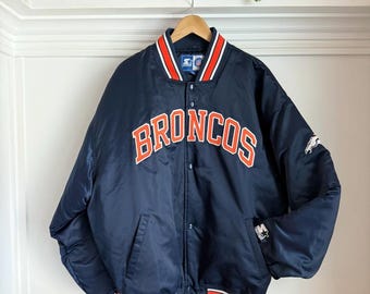 Denver Broncos Vintage 80s Chalk Line Varsity Jacket - Made in USA