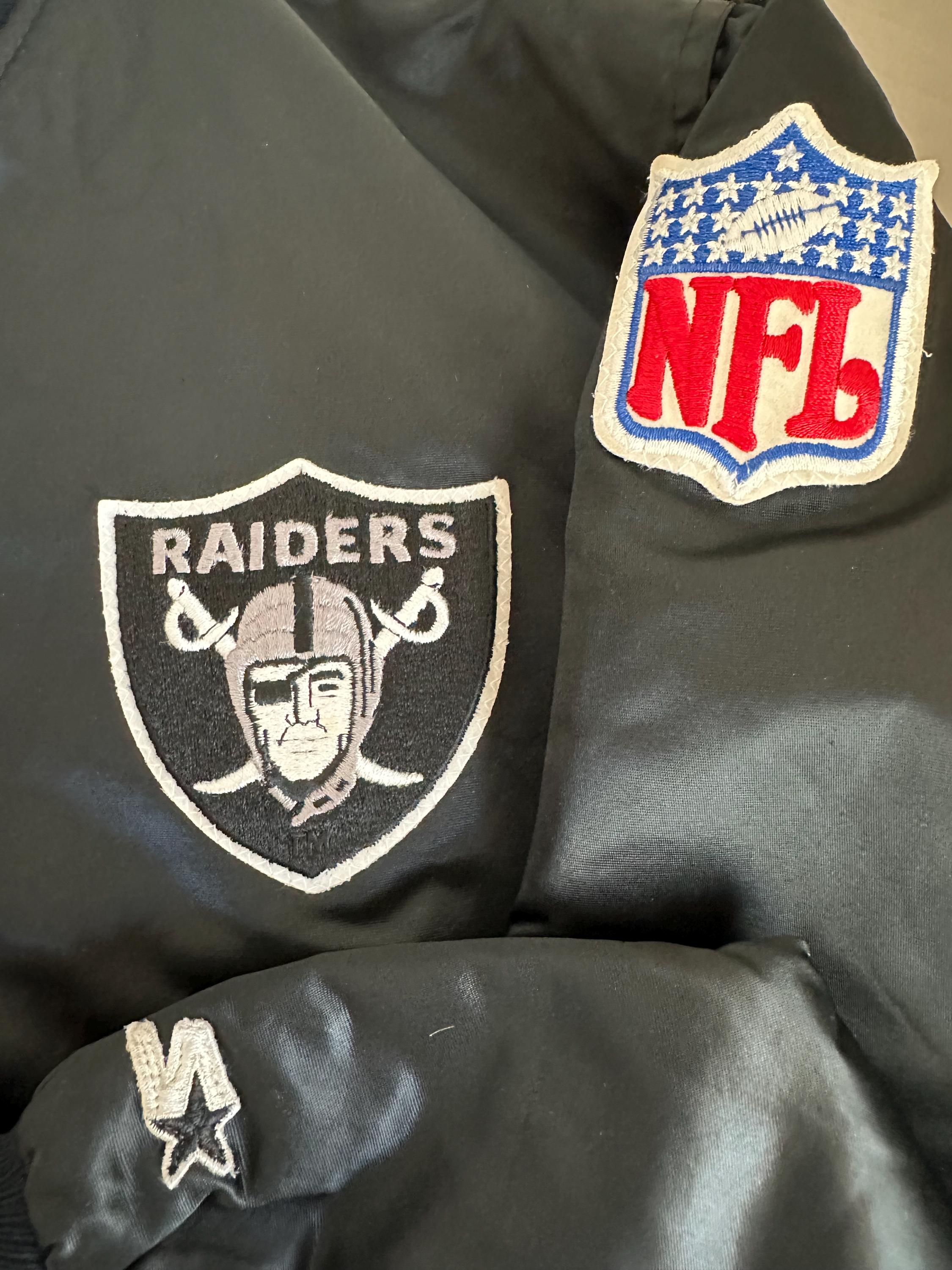 Vintage Oakland Raiders Pro Line Starter Satin Bomber Jacket