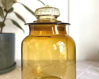 Large Vintage Hexagonal Tinted Glass Jar, Made in Italy - Etsy 日本