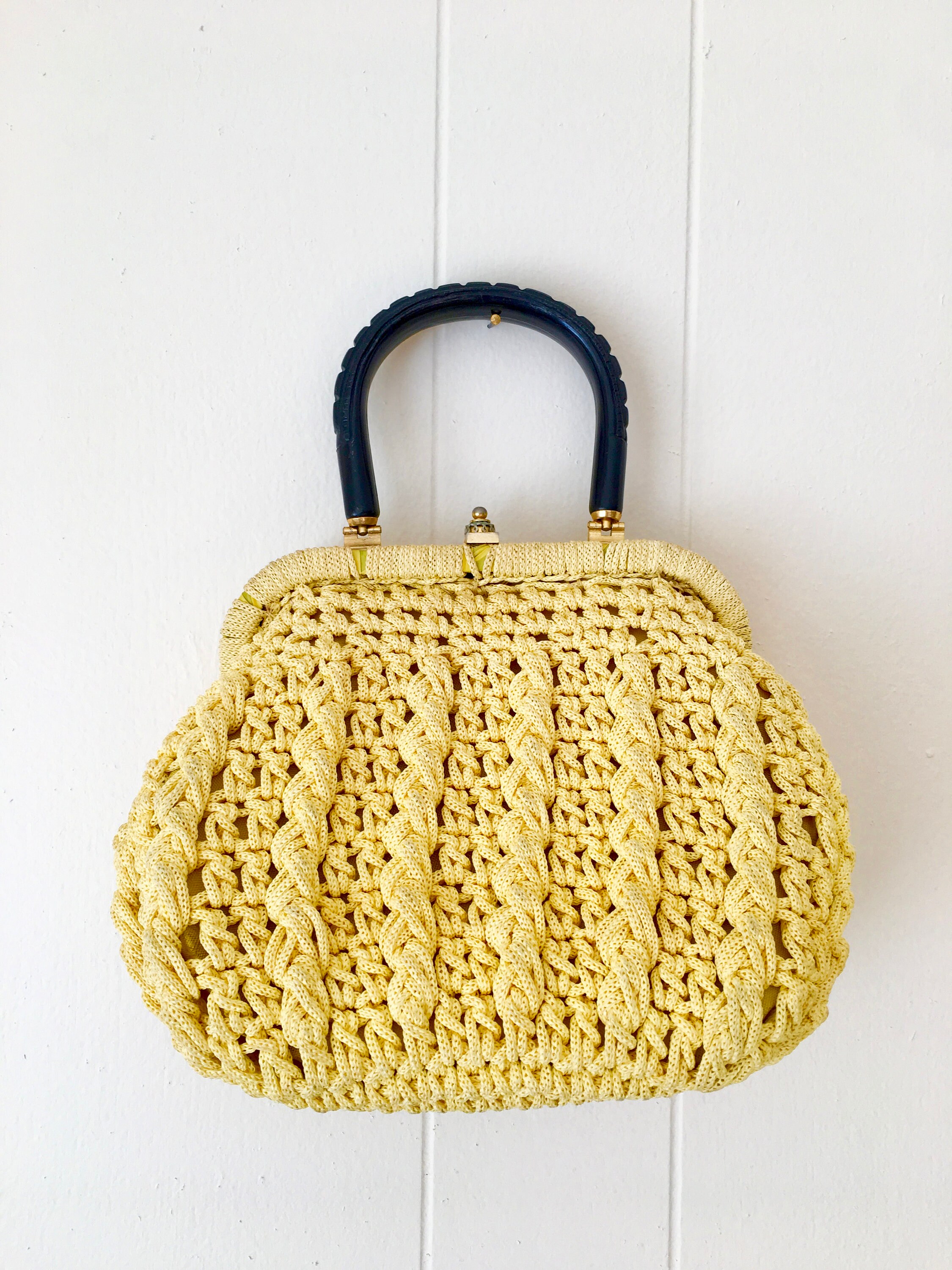 1930's Crochet & Bakelite Handbag - Etsy