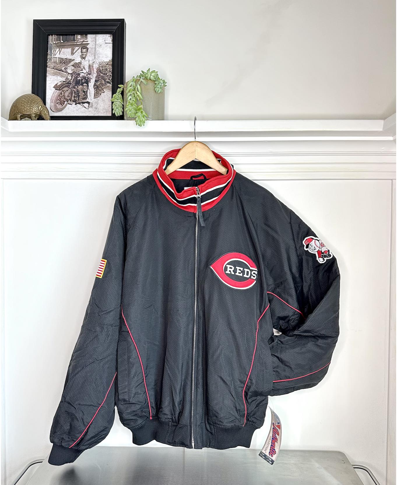 DEADSTOCK - Vintage Cincinnati Reds Majestic Bomber Jacket - Size