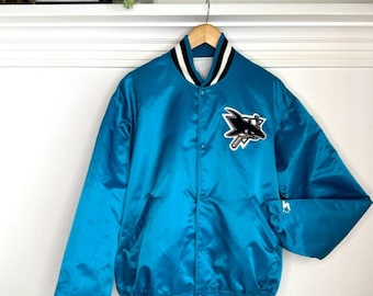 90's Jeff Hamilton San Jose Sharks Leather Jacket - Etsy