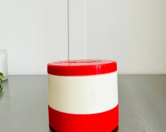 1980s Red & White Aladdin Thermo Jar - Made in USA