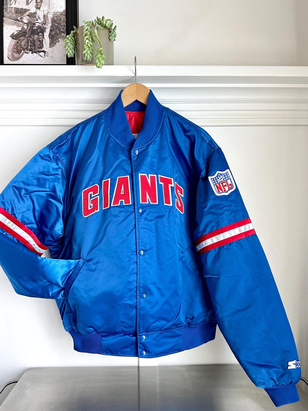 【レア】starter NY giants スタジャン アメリカ製　Lサイズ VINTAGE MADE IN USA STARTER PRO LINE AUTHENTIC NY GIANTS