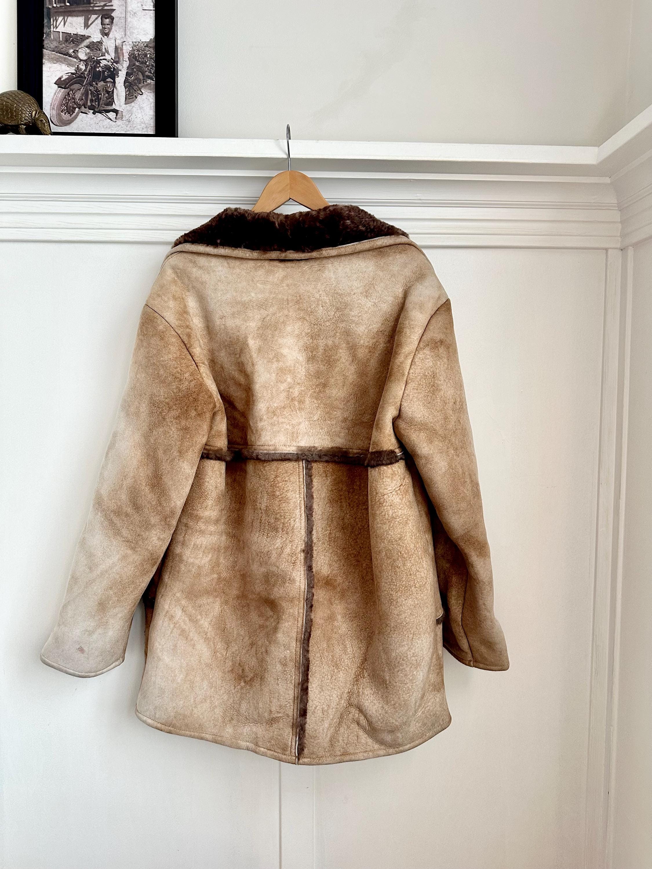 1970s Overland Sheepskin Shearling 3/4 Length Coat - Etsy